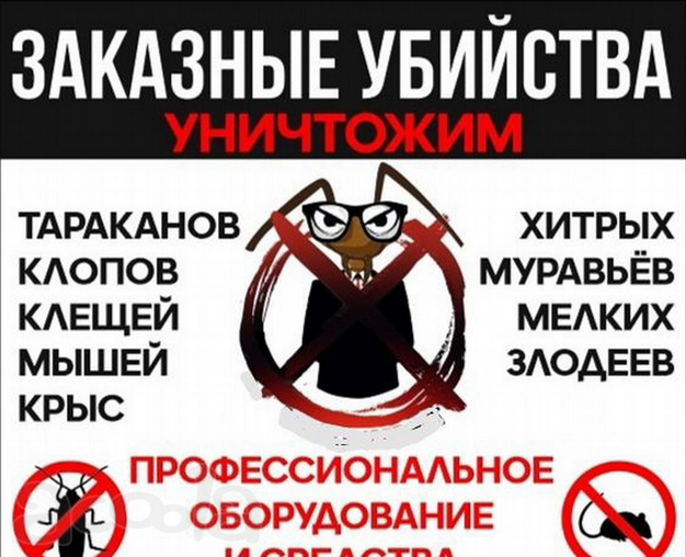 Уничтожение клещей тараканов клопов муравьев мышей Иркутск
